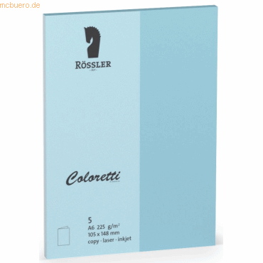 4014969517888 - Briefkarte 220706517 A5 220g himmelblau 4014969517888 5 Stück