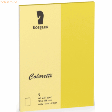 4014969497579 - Briefkarte 220706543 A5 220g goldgelb 4014969497579 COLORETT