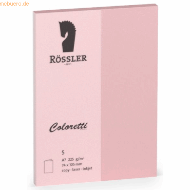 4014969581063 - 10 x Doppelkarte Coloretti A7 hoch VE=5 Stück rosa