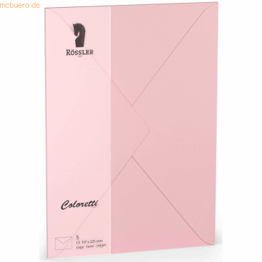 4014969498125 - 10 x Briefumschläge Coloretti VE=5 Stück C5 rosa