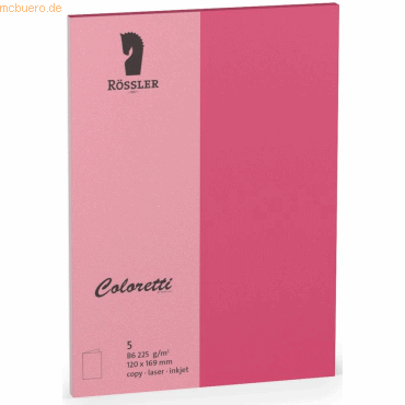 4014969571729 - Briefkarte 220719554 DIN B6  Hoch doppelt 220g pink 4014969571729 5 Stück