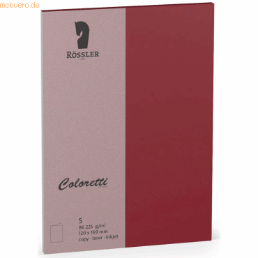 4014969571743 - Briefkarte 220719572 DIN B6  Hoch doppelt 220g rosso 4014969571743 5 Stück