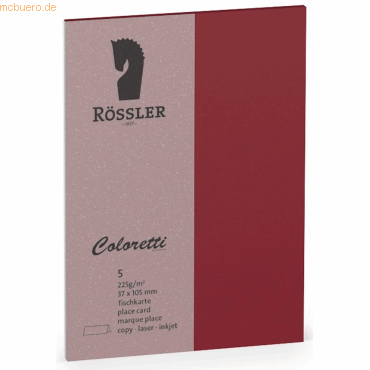 4014969605912 - 10 x Tischkarte Coloretti A7 VE=5 Stück Rosso