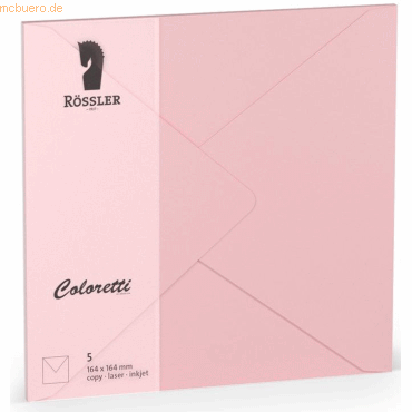 4014969606049 - 10 x Briefumschläge Coloretti VE=5 Stück 164x164cm rosa