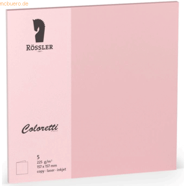 4014969609965 - 10 x Doppelkarte Coloretti 157x157cm VE=5 Stück rosa