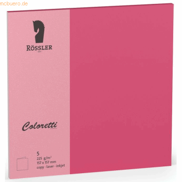 4014969610015 - 10 x Doppelkarte Coloretti 157x157cm VE=5 Stück Pink