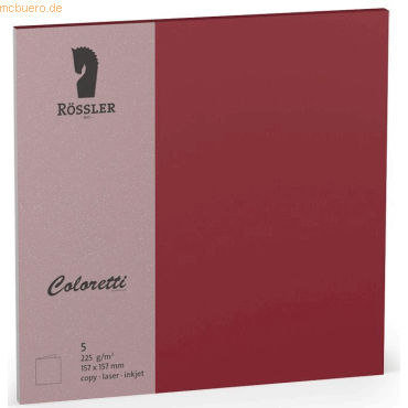 4014969610039 - 10 x Doppelkarte Coloretti 157x157cm VE=5 Stück Rosso