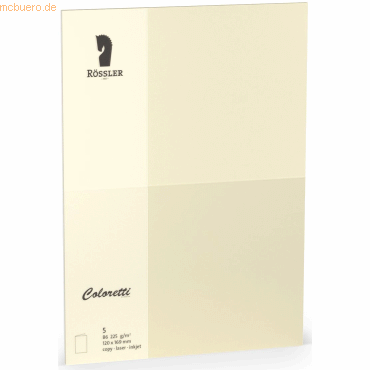 4014969518526 - 10 x Doppelkarte Coloretti B6 hoch VE=5 Stück 225g qm creme