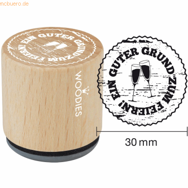 8712938068930 - 3 x Stempel Woodies Guter Grund zum Feiern