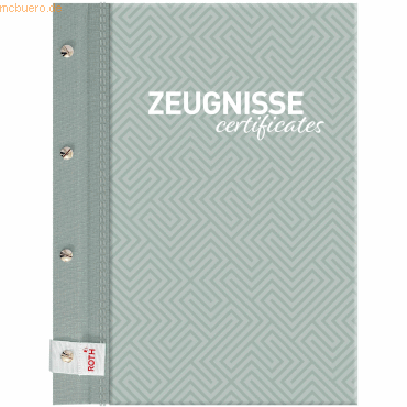 Roth Zeugnismappe Pattern mit Buchschrauben -Dusty Mint- mintgrün