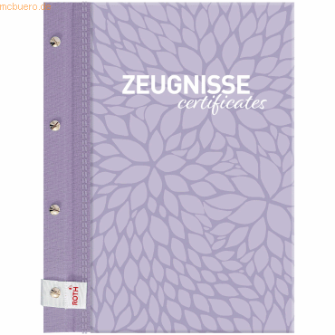 Roth Zeugnismappe Pattern mit Buchschrauben -Lila Paradise- hell-lila