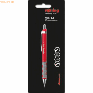 Rotring Feinminenbleistift Tikky Redesign 0,5mm HB schwarz + Minendose