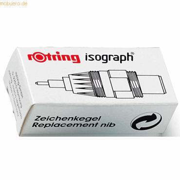 Rotring Zeichenkegel Isograph Tuschefüller 0,2mm VE=1 Stück