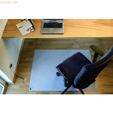 RS Office Bodenschutzmatte Yoga Flat ESD 90x120cm grau-marmoriert ecki
