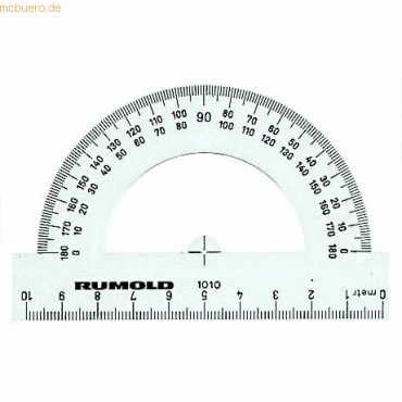 4012108000703 - Winkelmesser 180 Grad transparent 10 cm