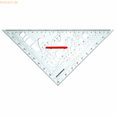 Rumold Zeichendreieck mit Schablone für Fachbereich Elektro DIN 406