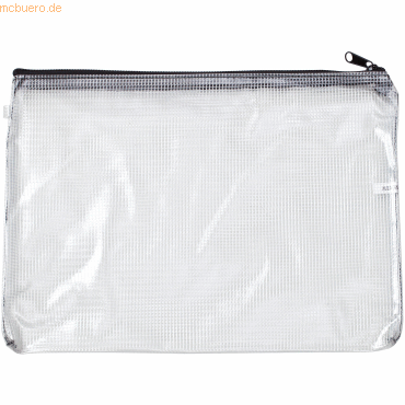 Rumold Mesh-bag B5 Netzgewebe Reißverschluss transparent/schwarz