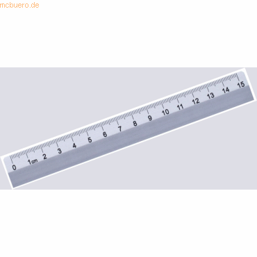 4012108172202 - Schullineal aus Aluminium 15 cm