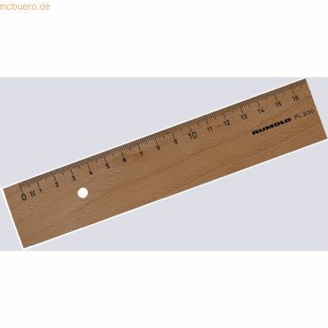 4012108051903 - Holzlineal Buche Metalleinlage 17cm