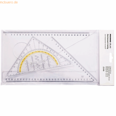 Rumold Zeichenset Duo 4-teilig Kunststoff transparent