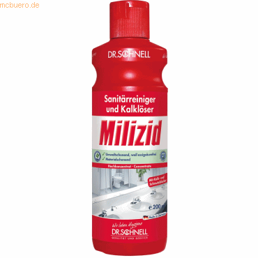 4008439001038 - Sanitärreiniger   Kalklöser Milizid Konzentrat 200ml