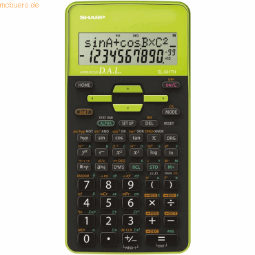 Sharp Schulrechner EL-531 TH GR wissenschaftlich grün