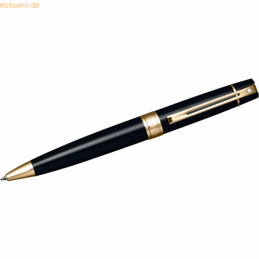 Sheaffer Kugelschreiber 300 Schwarz glänzend Goldapplikationen Luxus-G
