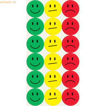 4004360794094 - Klebepunkte Smileys Ø 20mm 180 St Bewertungspunkte Inhalt 180 