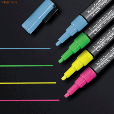 4004360794513 - sigel Hochwertige Kreidemarker 1 - 2 mm farbig sortiert 4 Stück 4004360794513 - sigel Hochwertige Kreidemarker 1 - 2 mm farbig sortiert 4 Stück