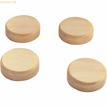 Sigel Holz-Magnet rund Pinienholz Neodymm 33x9mm VE=4 Stück