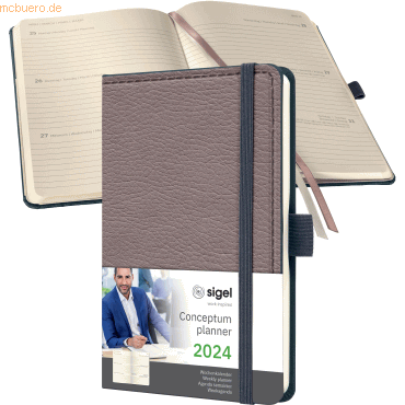 4004360790058 - 3 x Wochenkalender Conceptum 2024 ca A6 1 Woche 2 Seiten Casual