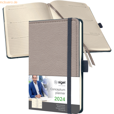 4004360789991 - 3 x Wochenkalender Conceptum 2024 ca A6 1 Woche 2 Seiten Casual