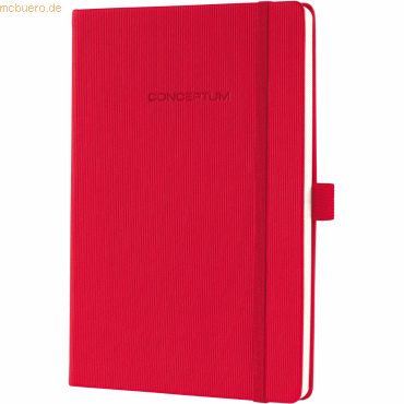 Sigel Notizbuch Conceptum A5 194 Seiten Hardcover kariert 80g red