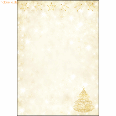 4004360835551 - sigel Weihnachts-Motiv-Papier Graceful Christmas A4 90 g qm Feinpapier für Inkjet Laser Kopierer - 1 Stück (DP083)