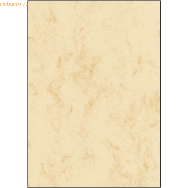 Sigel Designpapier Marmor A4 90g/qm VE=25 Blatt beige