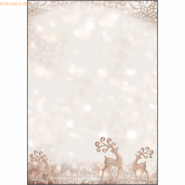 4004360815409 - Motiv-Weihnachtsbriefpapier Brilliant Deer DP228 A4 90g  4004360815409 100 Blatt