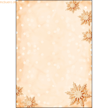 4004360815386 - Motiv-Weihnachtsbriefpapier Golden Snwoflakes DP234 A4 90g  4004360815386 100 Blatt