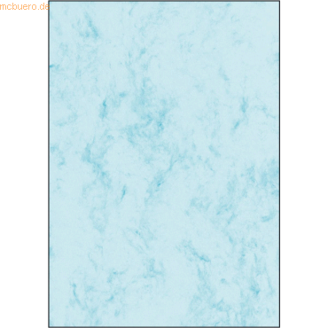 Sigel Designpapier Marmor A4 90g/qm VE=100 Blatt blau
