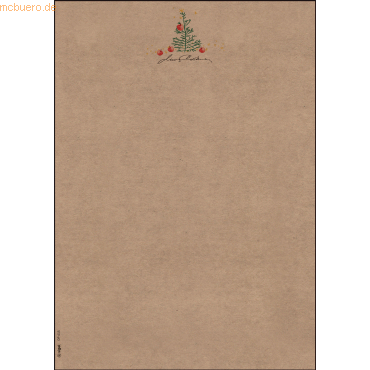 Sigel Weihnachtspapier A4 100g 100 Blatt Kraftpapier Christmas with ap