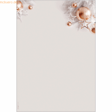 4004360786587 - Weihnachtsmotiv-Papier Christmas in rose gold DIN A4 90g Feinpapier FSC Mix Credit Inkjet- & Laserdrucker 100 Blatt