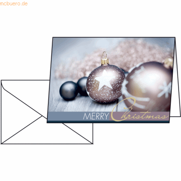 Sigel Faltkarte Weihnachten Exquisite 220g/qm VE=25 Stück incl. Umschl