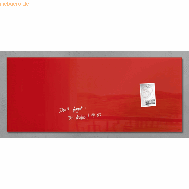 Sigel Magnetboard Glas artverum 135x55cm rot