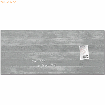 4004360836053 - Glas-Magnetboard artverum GL 248 130x55cm grau Design Sichtbeton 4004360836053 Sigel 4004360836053 - Glas-Magnetboard artverum GL 248 130x55cm grau Design Sichtbeton 4004360836053 Sigel