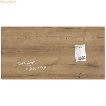 Sigel Glas-Magnetboard artverum Design natural-wood 91x46 cm