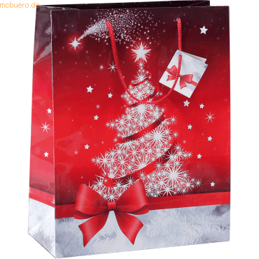 5 x Sigel Geschenktasche Sparkling Tree 17x23x9cm