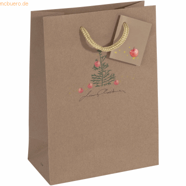 4004360799693 - Geschenktasche GT041 Christmas with Apples Weihnachten Small Christmas with apples Kunststoffkordel mit Geschenkanhänger Ch 5 Stück