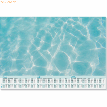 5 x Sigel Schreibunterlage Cool Pool 3-Jahres-Kalendarium 595x410mm 30