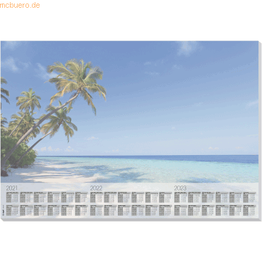 Sigel Schreibunterlage 'Beach' Papier 59,5x41cm Kalender 30 Blatt
