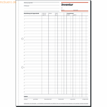 4004360910302 - SIGEL Inventurbücher Inventurbuch Inventurbuch A4 IN415 DIN A4 1x 50 Seiten 4004360910302 - SIGEL Inventurbücher Inventurbuch Inventurbuch A4 IN415 DIN A4 1x 50 Seiten