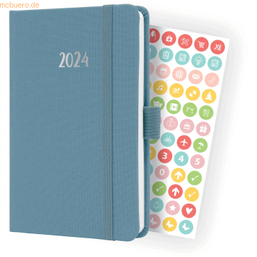 4004360787744 - Wochenkalender Jolie 2024 ca A6 1 Woche 2 Seiten Hardcover powd